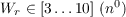 $W_r \in [3 \dots 10]\ (n^0)$