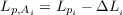 $L_{p,A_i} = L_{p_i} -  \Delta L_{А_i}$