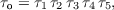 $$ \tau_{\text{о}} = \tau_1 \, \tau_2 \, \tau_3 \, \tau_4 \, \tau_5, $$